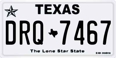 TX license plate DRQ7467