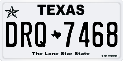 TX license plate DRQ7468