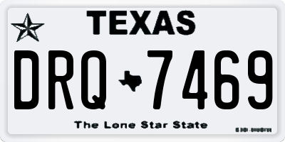 TX license plate DRQ7469