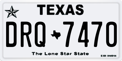 TX license plate DRQ7470