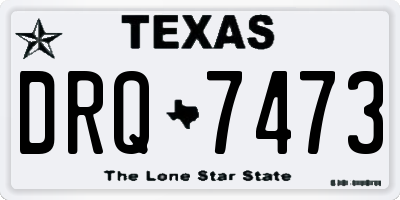 TX license plate DRQ7473