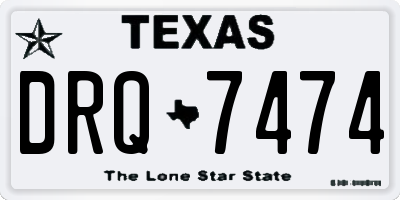 TX license plate DRQ7474