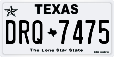 TX license plate DRQ7475