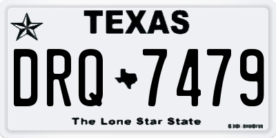 TX license plate DRQ7479