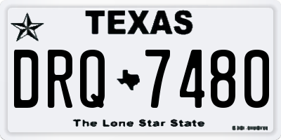 TX license plate DRQ7480