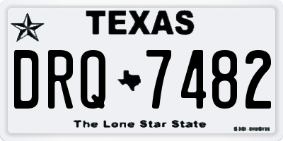 TX license plate DRQ7482
