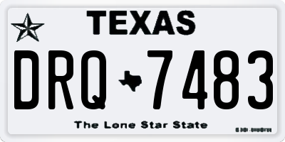 TX license plate DRQ7483