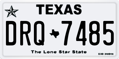 TX license plate DRQ7485
