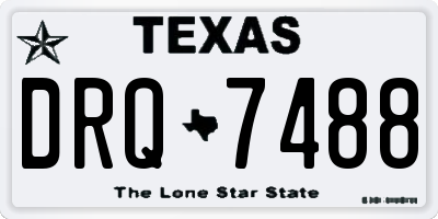 TX license plate DRQ7488