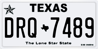 TX license plate DRQ7489
