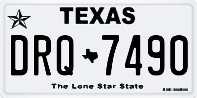 TX license plate DRQ7490