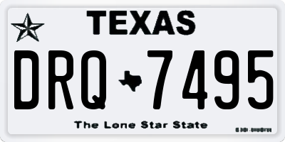 TX license plate DRQ7495