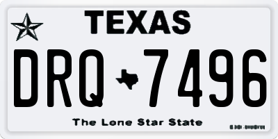 TX license plate DRQ7496
