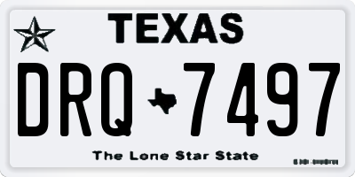 TX license plate DRQ7497