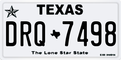 TX license plate DRQ7498