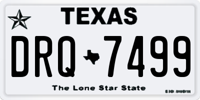 TX license plate DRQ7499