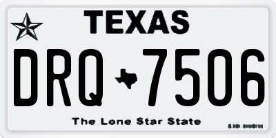 TX license plate DRQ7506