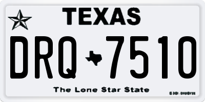 TX license plate DRQ7510