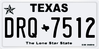 TX license plate DRQ7512