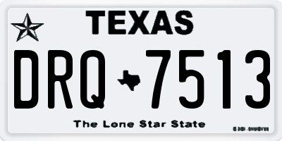 TX license plate DRQ7513