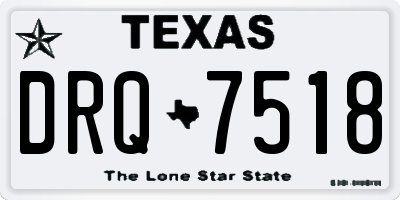 TX license plate DRQ7518