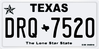 TX license plate DRQ7520