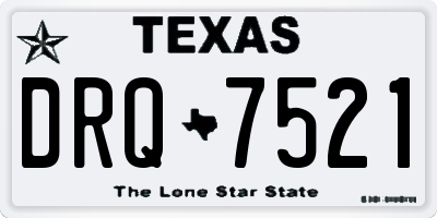 TX license plate DRQ7521