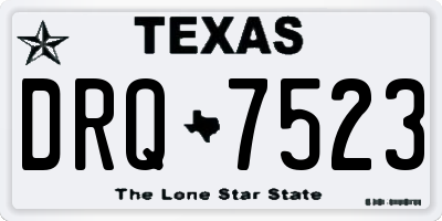 TX license plate DRQ7523