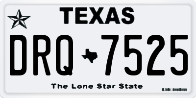 TX license plate DRQ7525