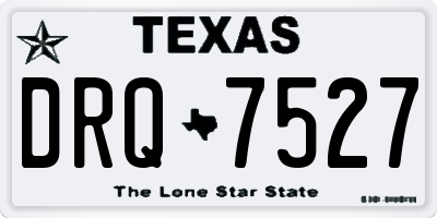 TX license plate DRQ7527