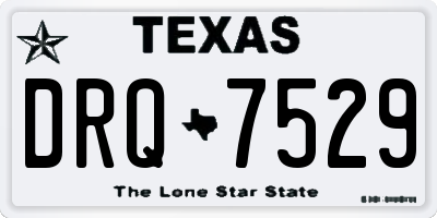TX license plate DRQ7529