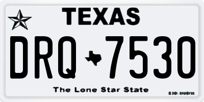 TX license plate DRQ7530