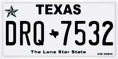 TX license plate DRQ7532