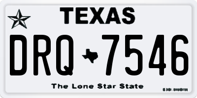 TX license plate DRQ7546