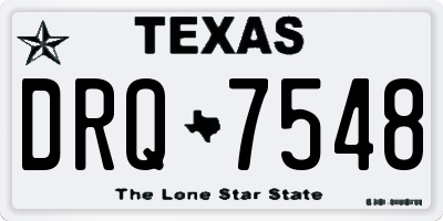 TX license plate DRQ7548