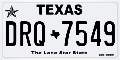 TX license plate DRQ7549