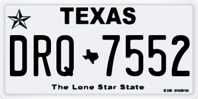 TX license plate DRQ7552