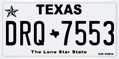 TX license plate DRQ7553