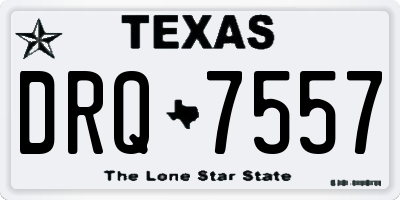 TX license plate DRQ7557