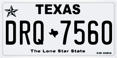 TX license plate DRQ7560