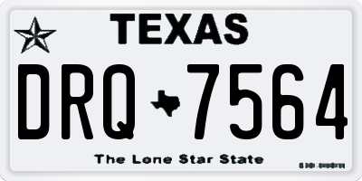 TX license plate DRQ7564