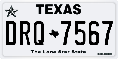 TX license plate DRQ7567