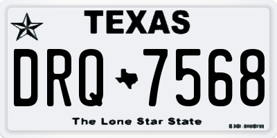 TX license plate DRQ7568