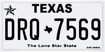 TX license plate DRQ7569