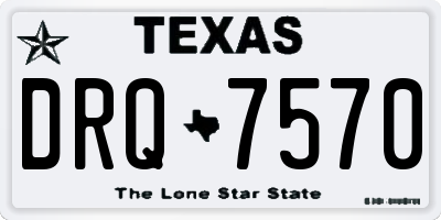 TX license plate DRQ7570