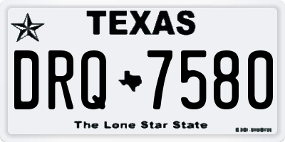TX license plate DRQ7580
