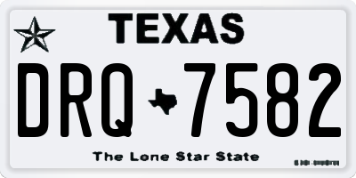 TX license plate DRQ7582
