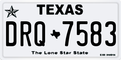 TX license plate DRQ7583