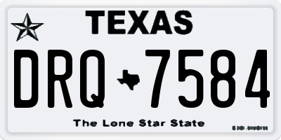 TX license plate DRQ7584