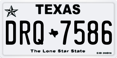 TX license plate DRQ7586